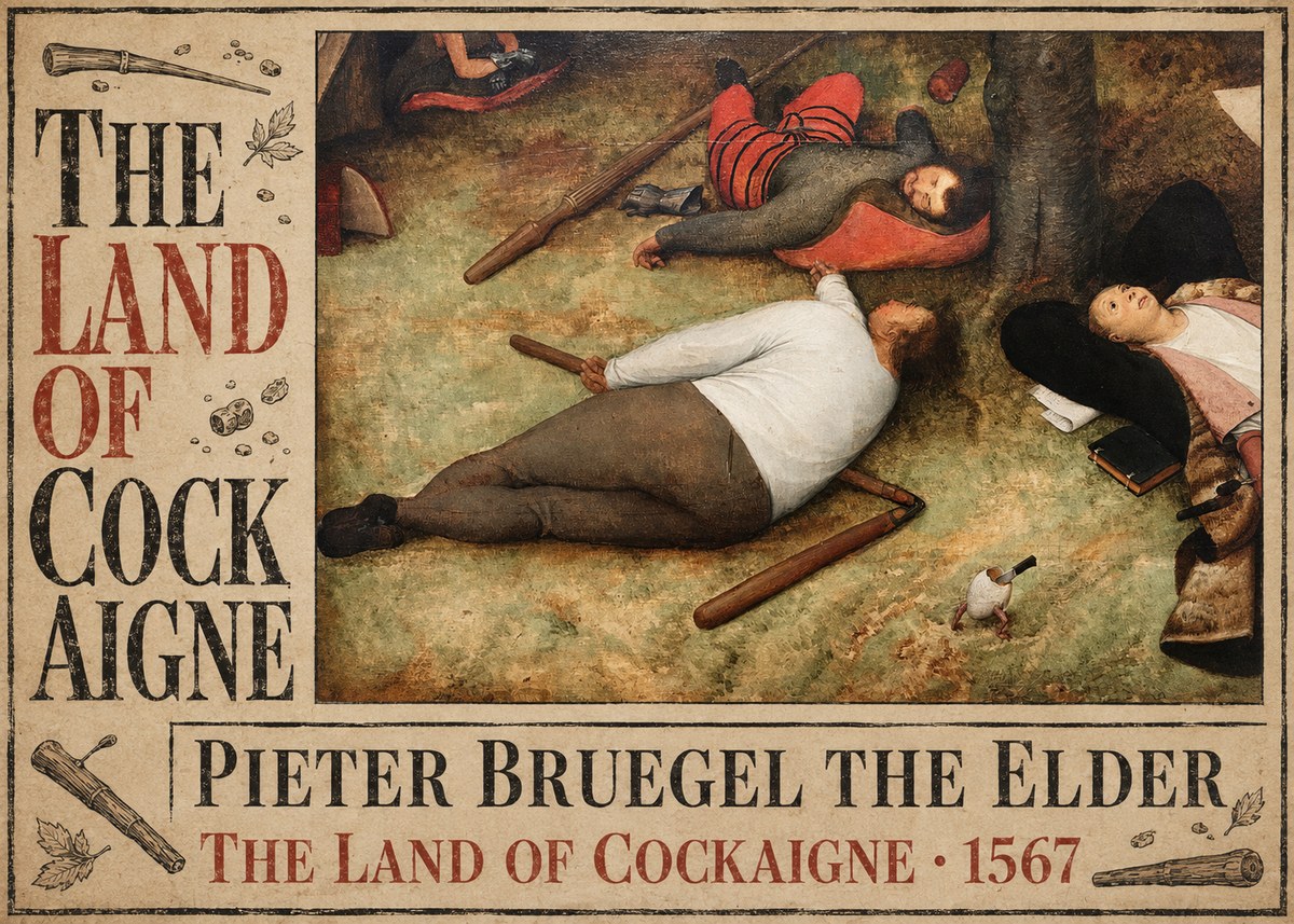 Pieter Bruegel The Land of Cockaigne I No6 - Affiche