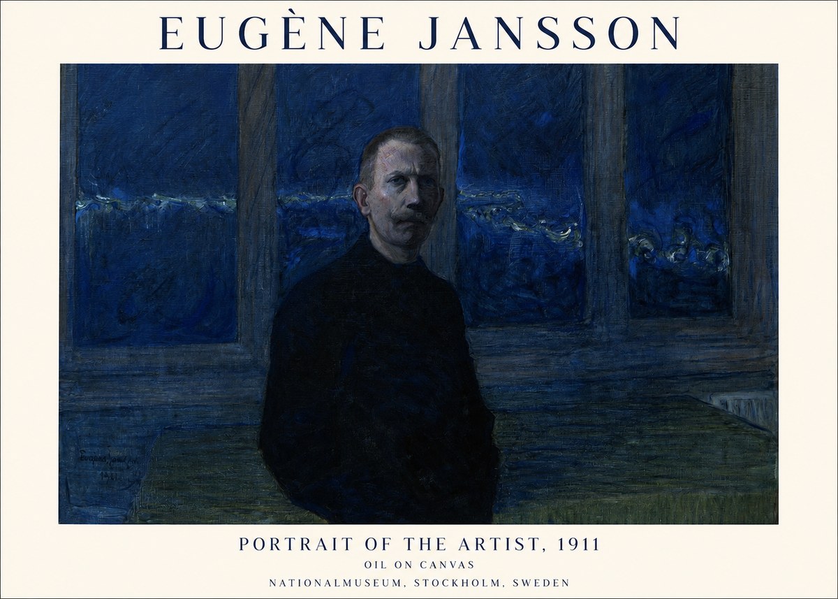 Eugène Jansson Portrait of the Artist, 1911 No1 - Affiche