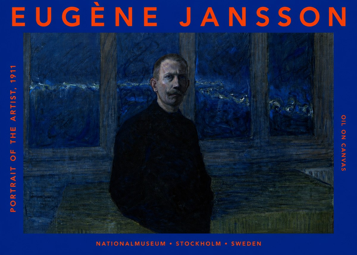 Eugène Jansson Portrait of the Artist, 1911 No2 - Affiche
