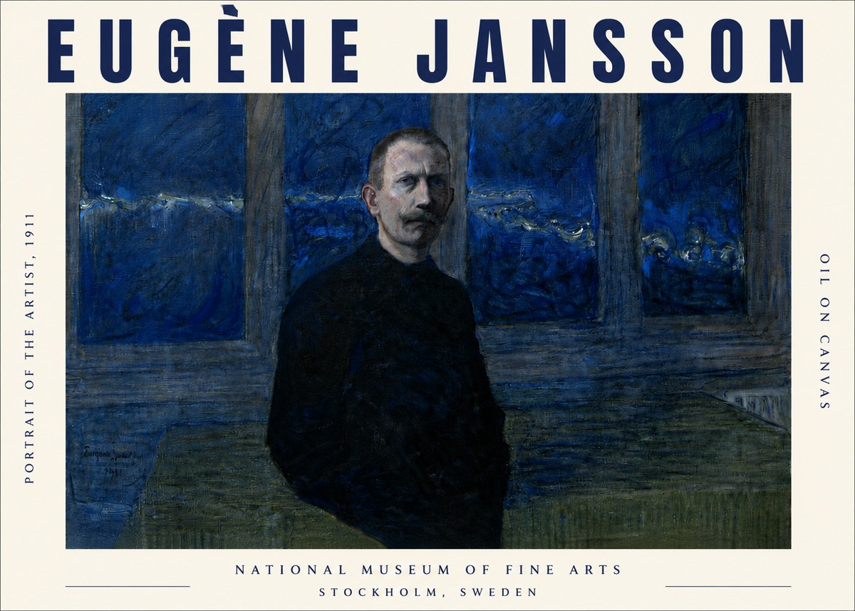 Eugène Jansson Portrait of the Artist, 1911 No4 - Affiche