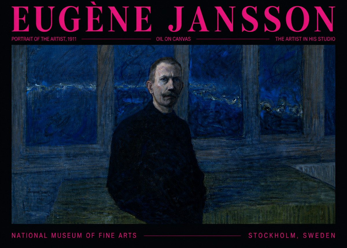 Eugène Jansson Portrait of the Artist, 1911 No5 - Affiche