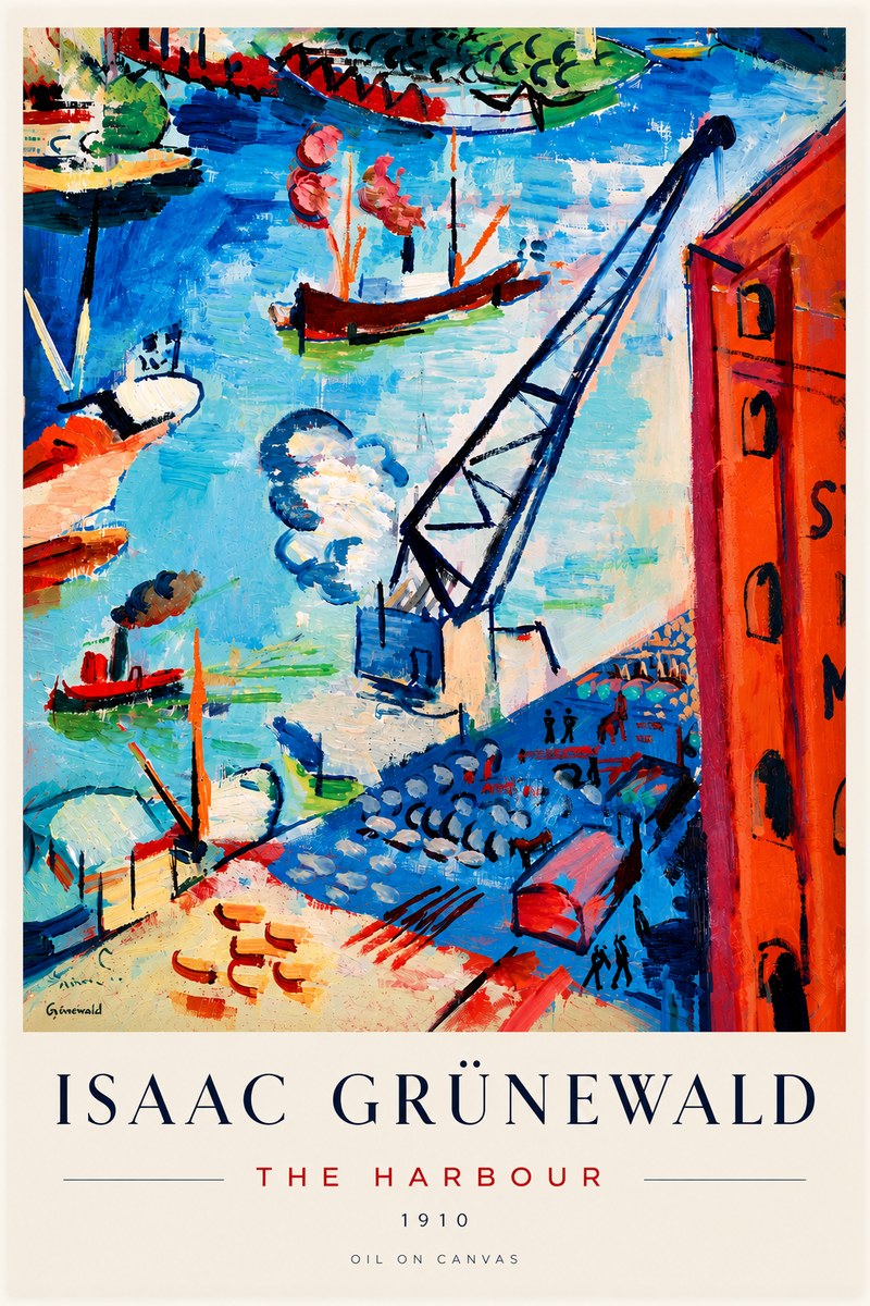 Isaac Grünewald The Harbour No6 - Affiche