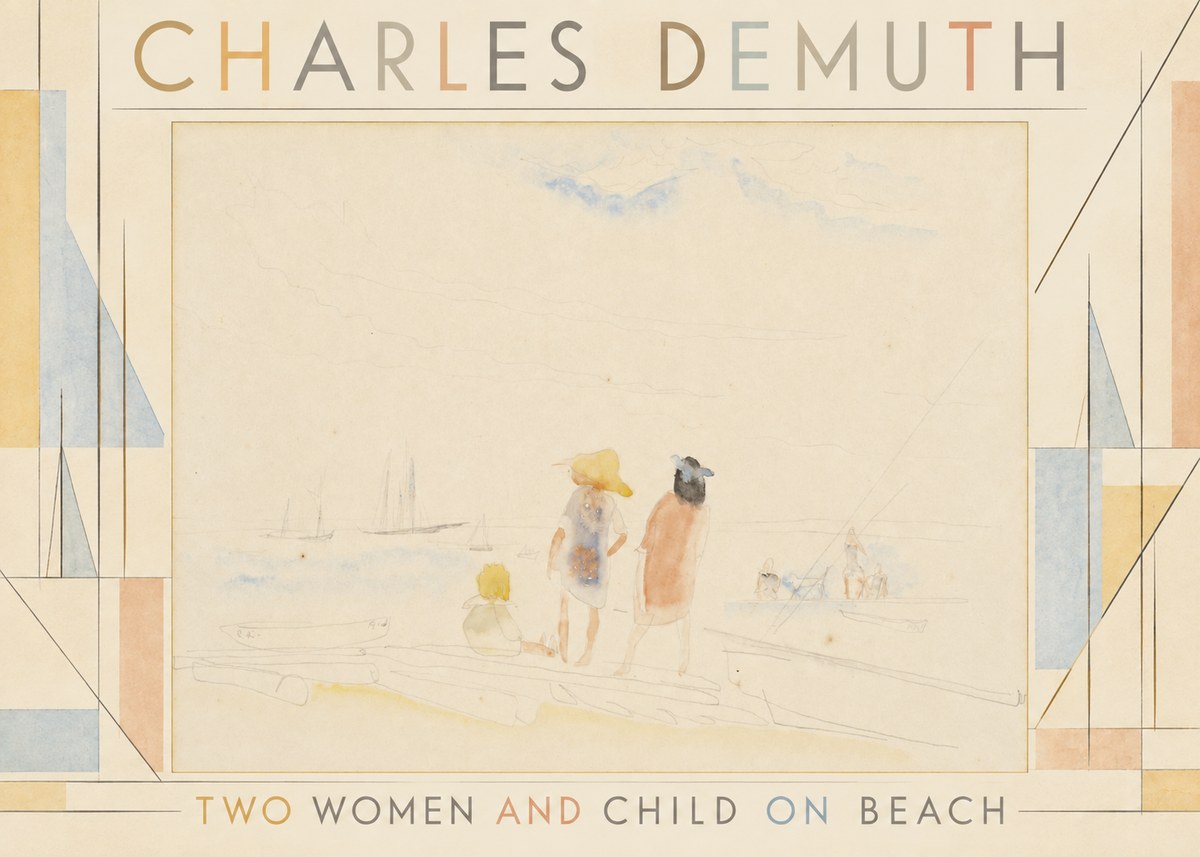 Charles Demuth Two Women and Child on Beach No4 - Affiche
