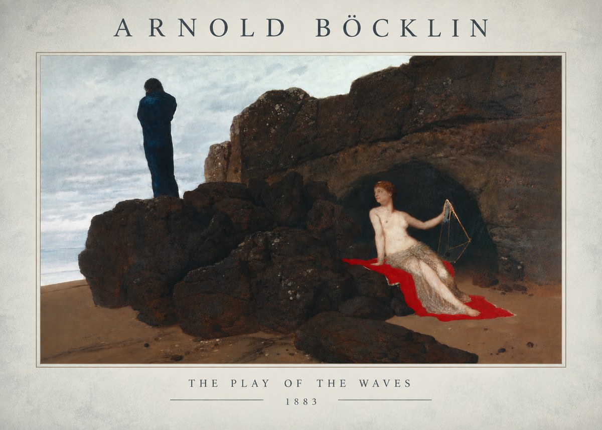 Arnold Böcklin The Play of the Waves No3 - Affiche