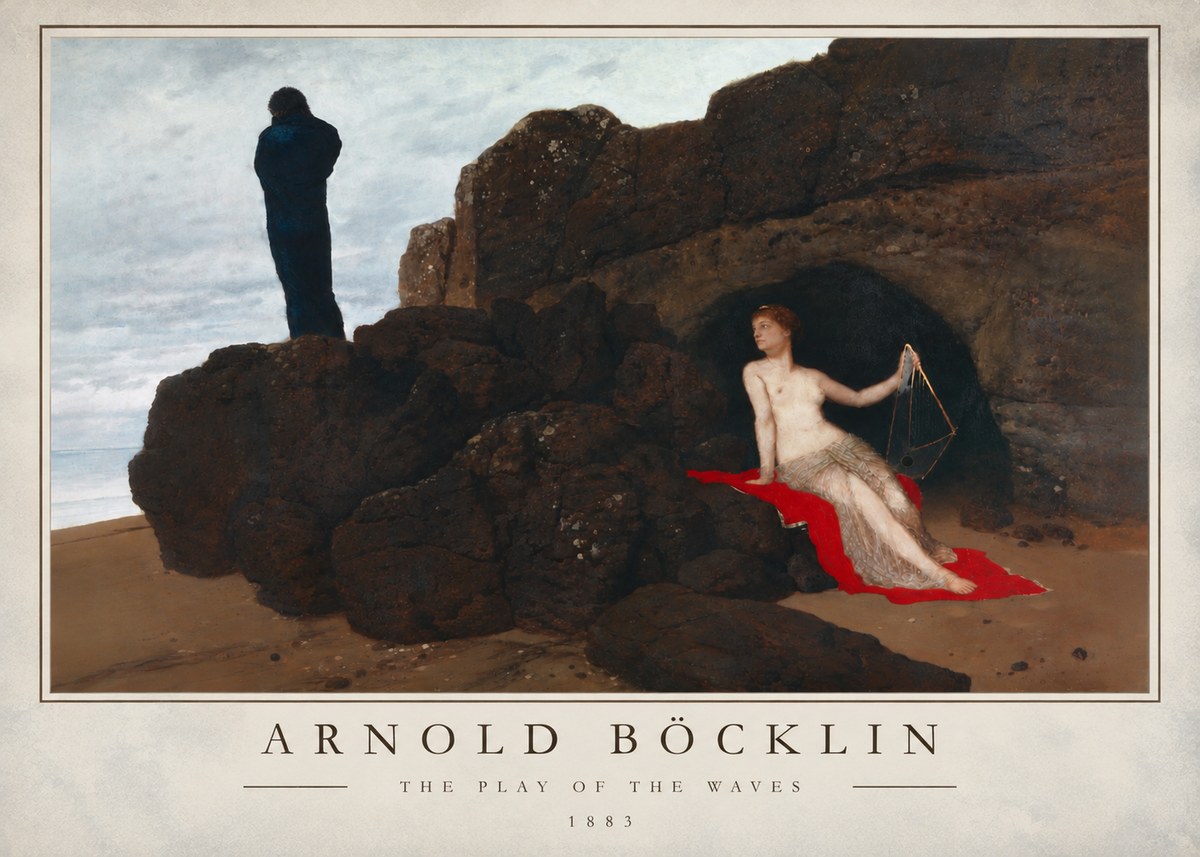 Arnold Böcklin The Play of the Waves No4 - Affiche