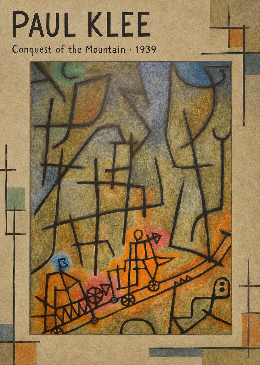 Paul Klee Conquest of the Mountain II No1 - Affiche