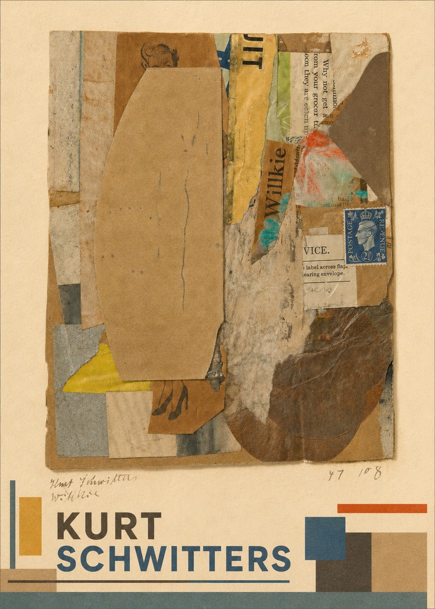 Kurt Schwitters Abstract Merz Collage No2 - Affiche