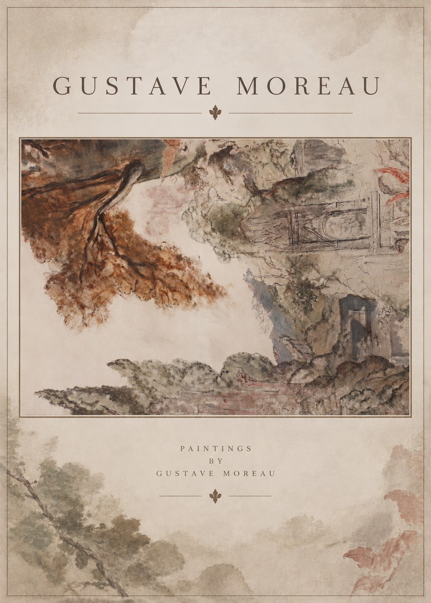 Gustave Moreau Architectural Study No5 - Affiche