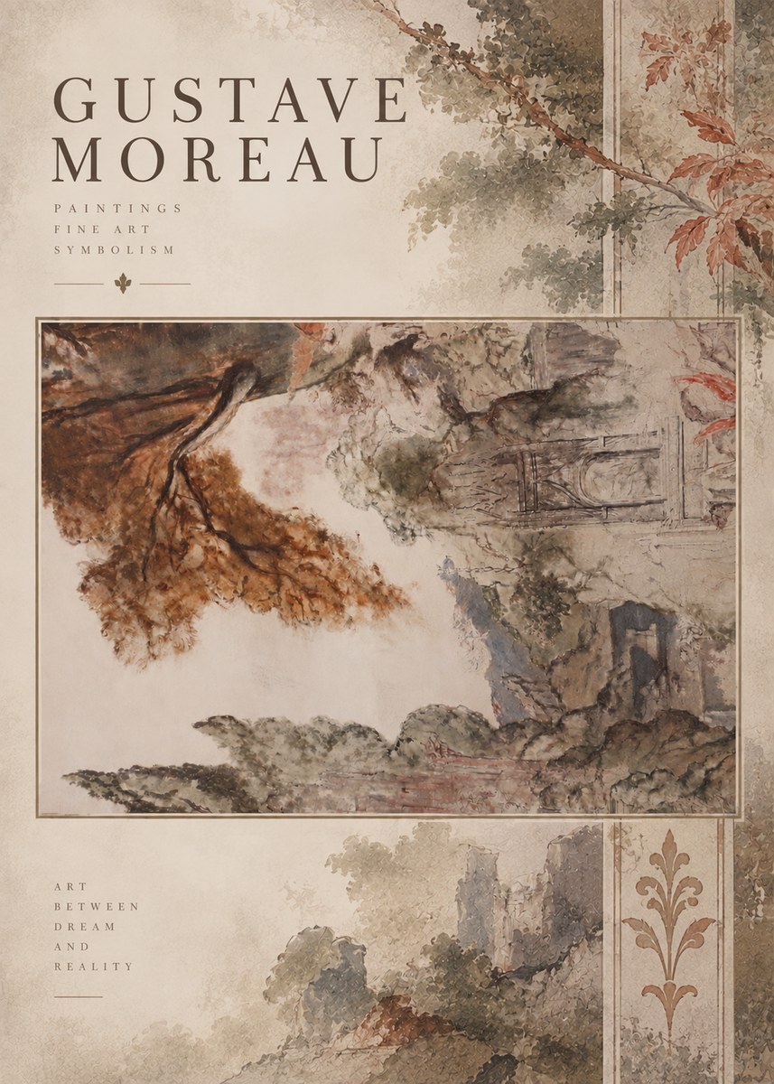 Gustave Moreau Architectural Study No6 - Affiche