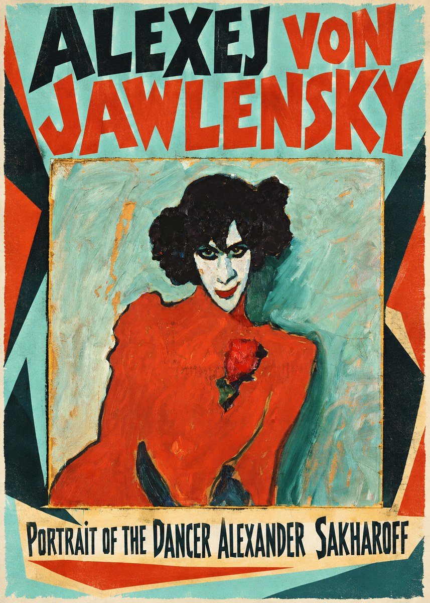 Alexej von Jawlensky Portrait of the Dancer Alexander Sakharoff No4 - Affiche