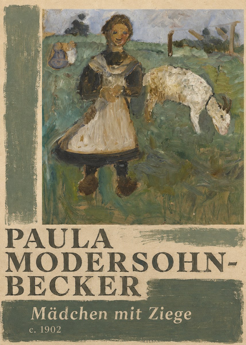 Paula Modersohn-Becker Mädchen Mit Ziege No2 - Affiche