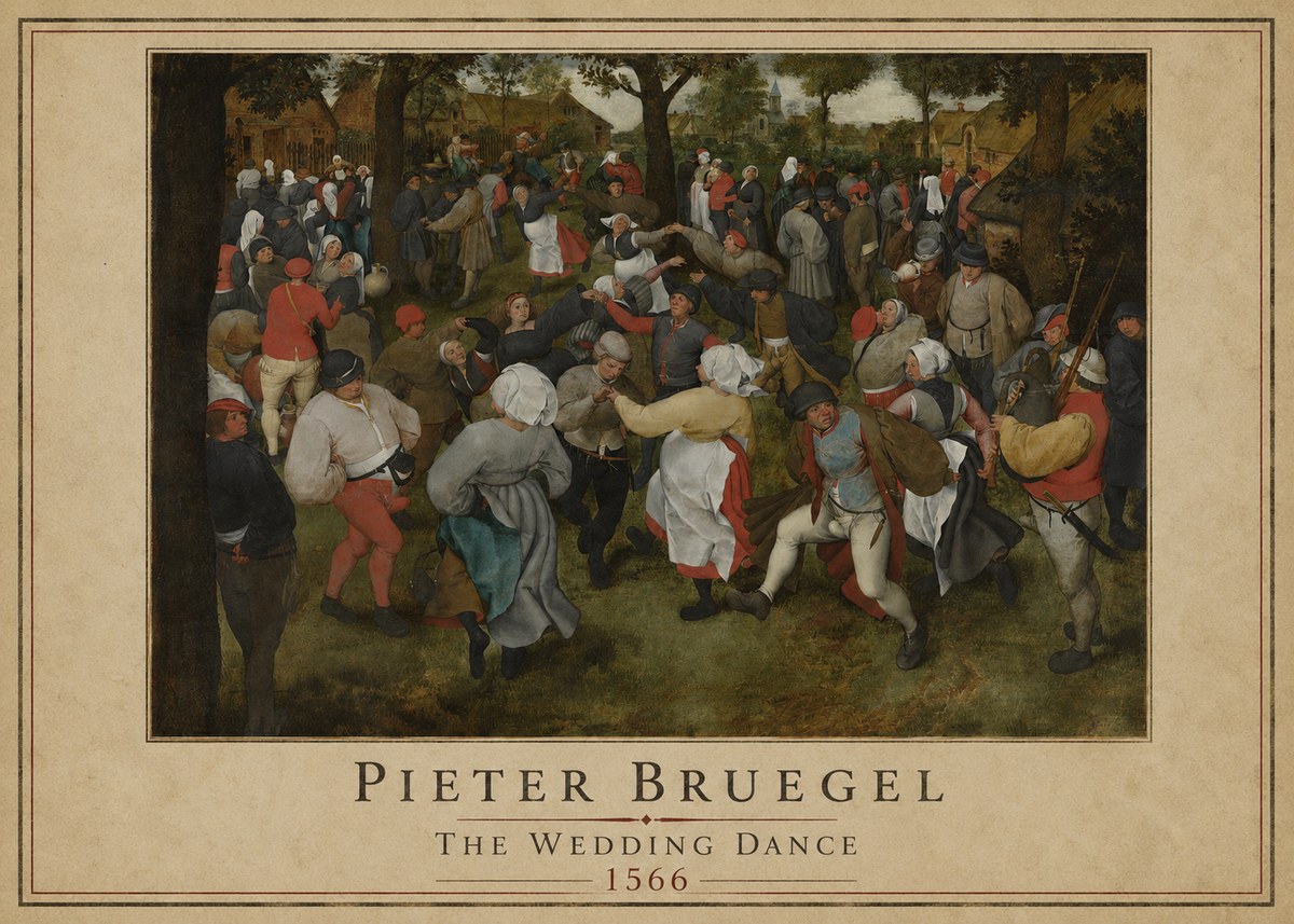 Pieter Bruegel The Wedding Dance I No1 - Affiche
