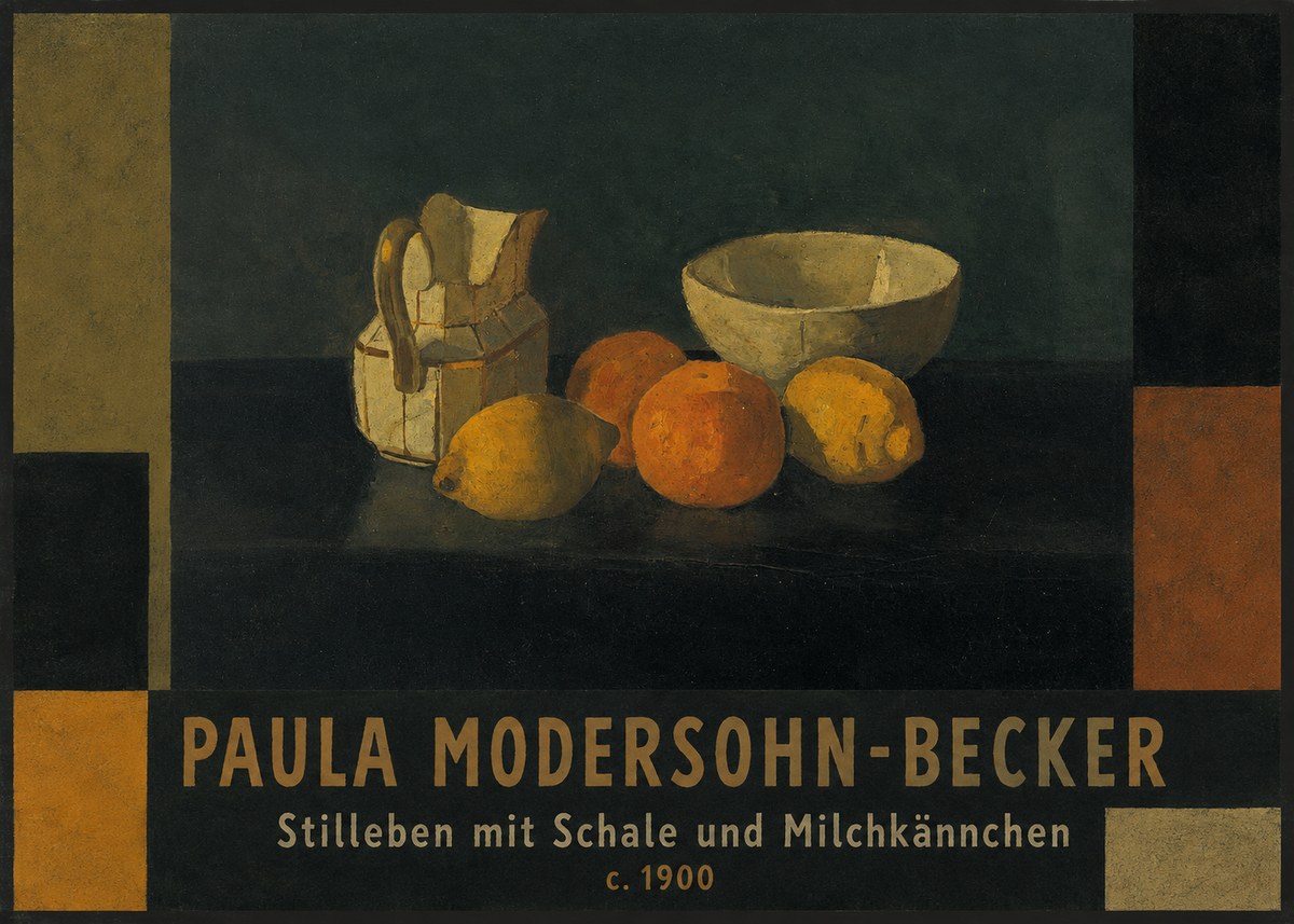 Paula Modersohn-Becker Stilleben Mit Schale Und Milchkännchen No3 - Affiche