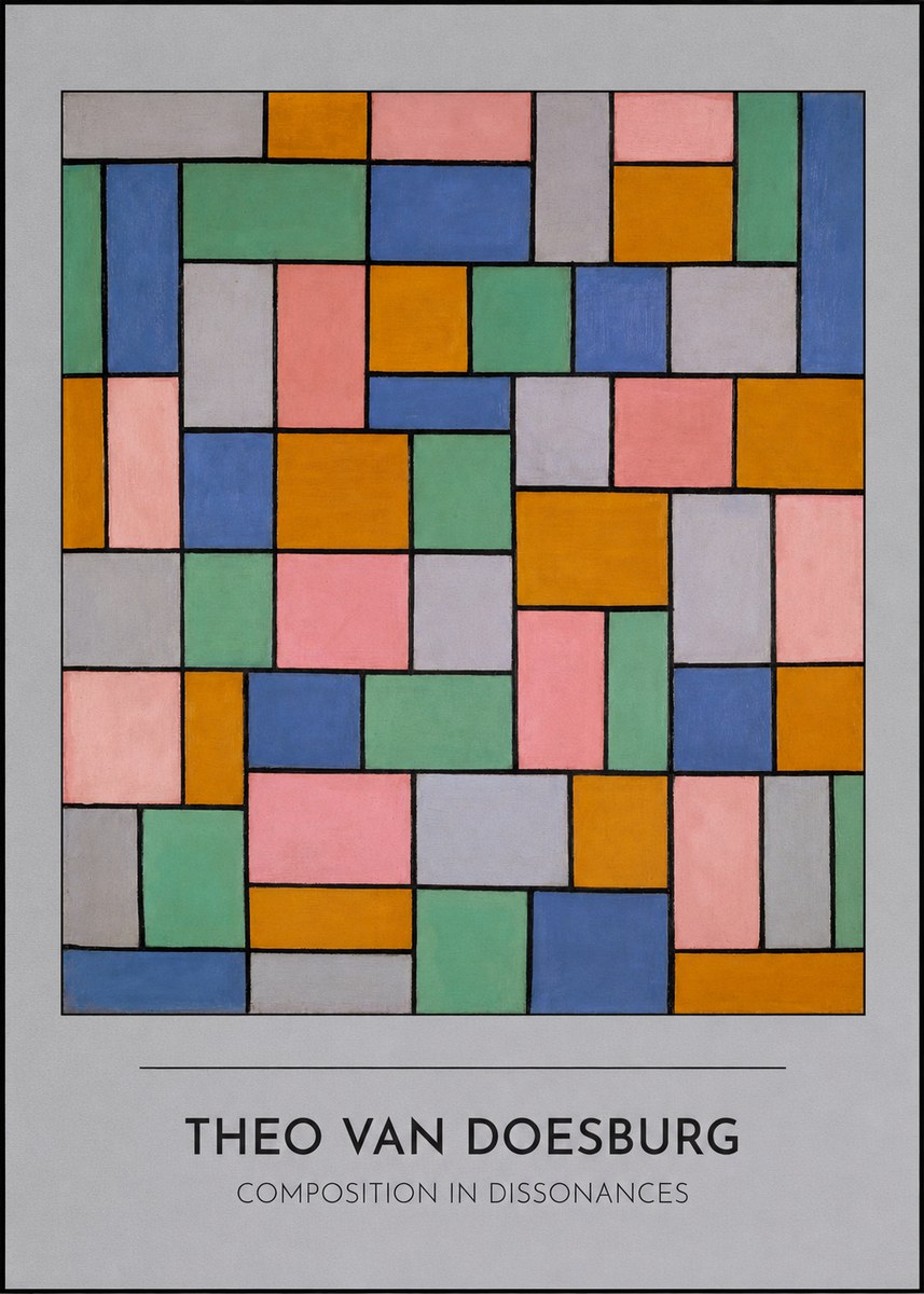 Theo van Doesburg Composition in Dissonances No4 - Affiche