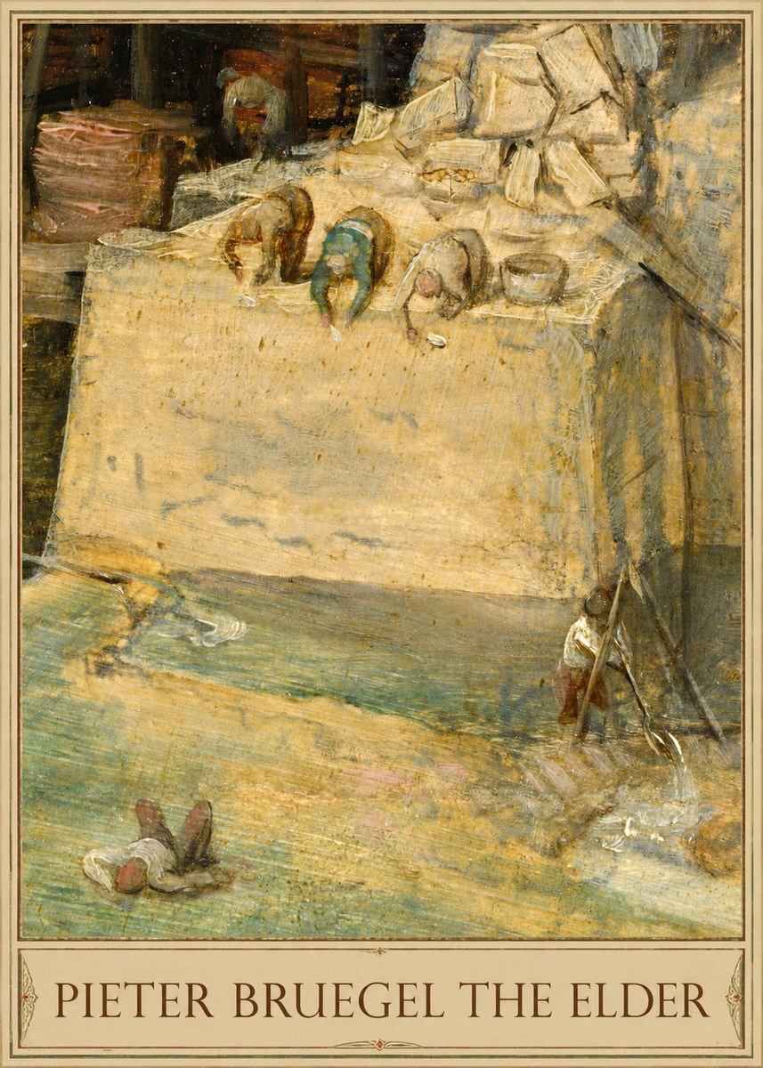 Pieter Bruegel Figures on the Embankment No1 - Affiche