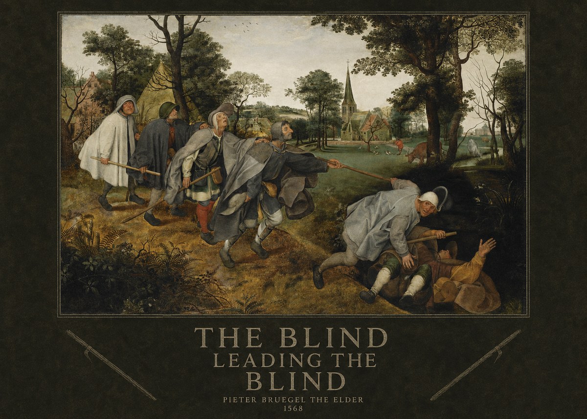 Pieter Bruegel The Blind Leading the Blind I No4 - Affiche