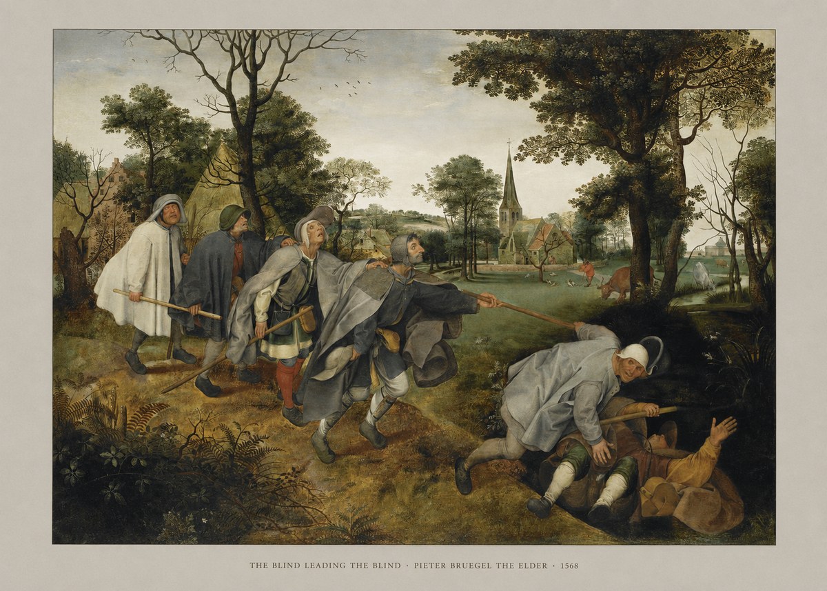 Pieter Bruegel The Blind Leading the Blind I No5 - Affiche