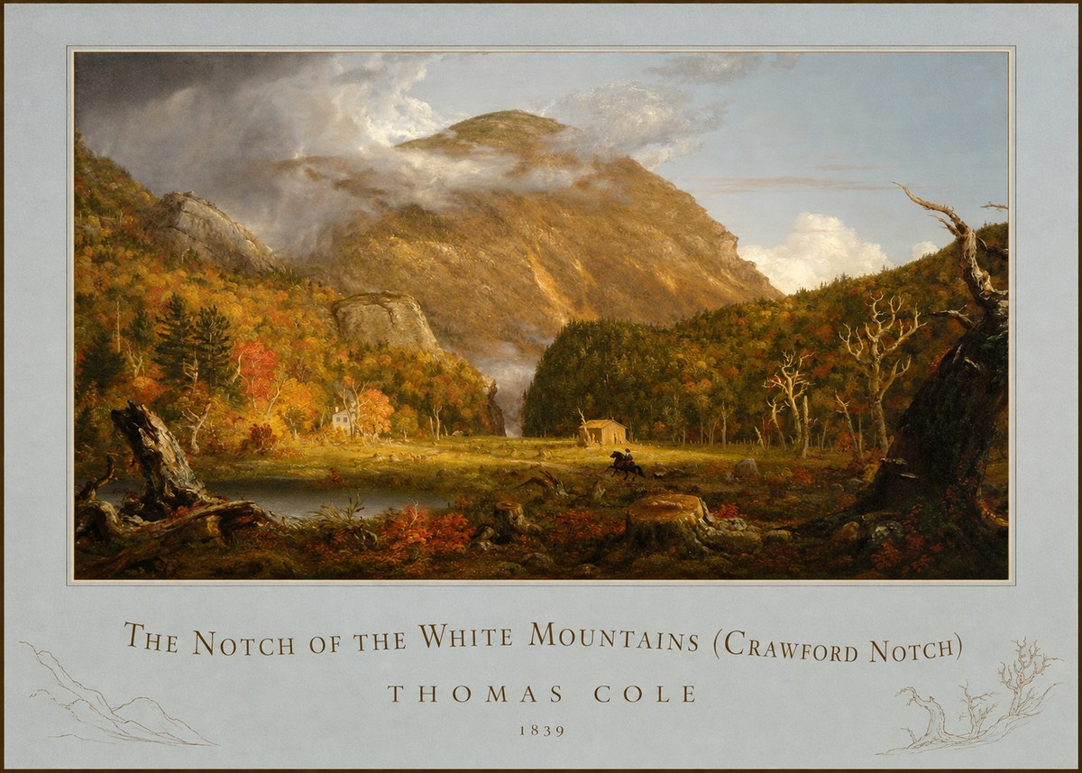 Thomas Cole The Notch of the White Mountains (Crawford Notch) No6 - Affiche