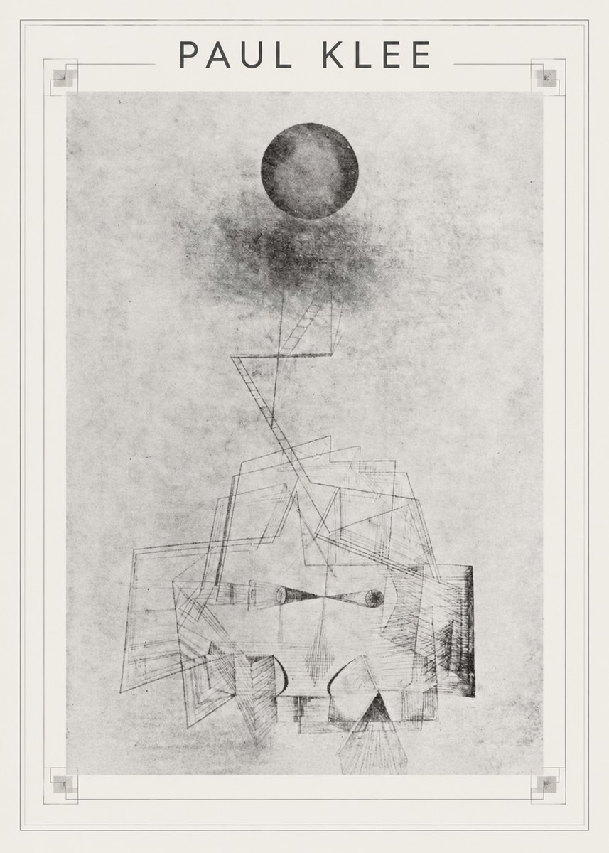 Paul Klee Abstract Study with Sphere and Ladder No1 - Affiche