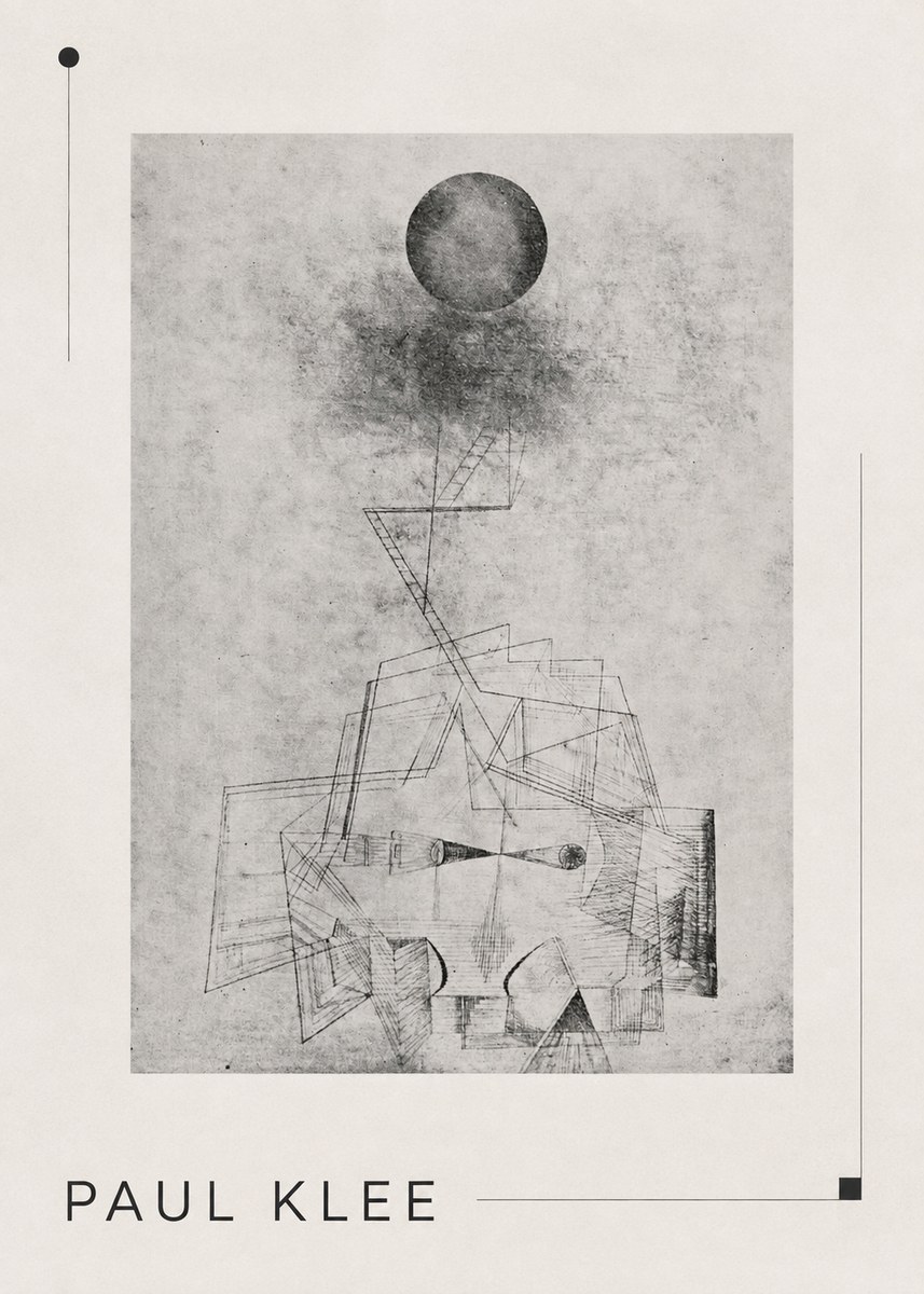 Paul Klee Abstract Study with Sphere and Ladder No3 - Affiche