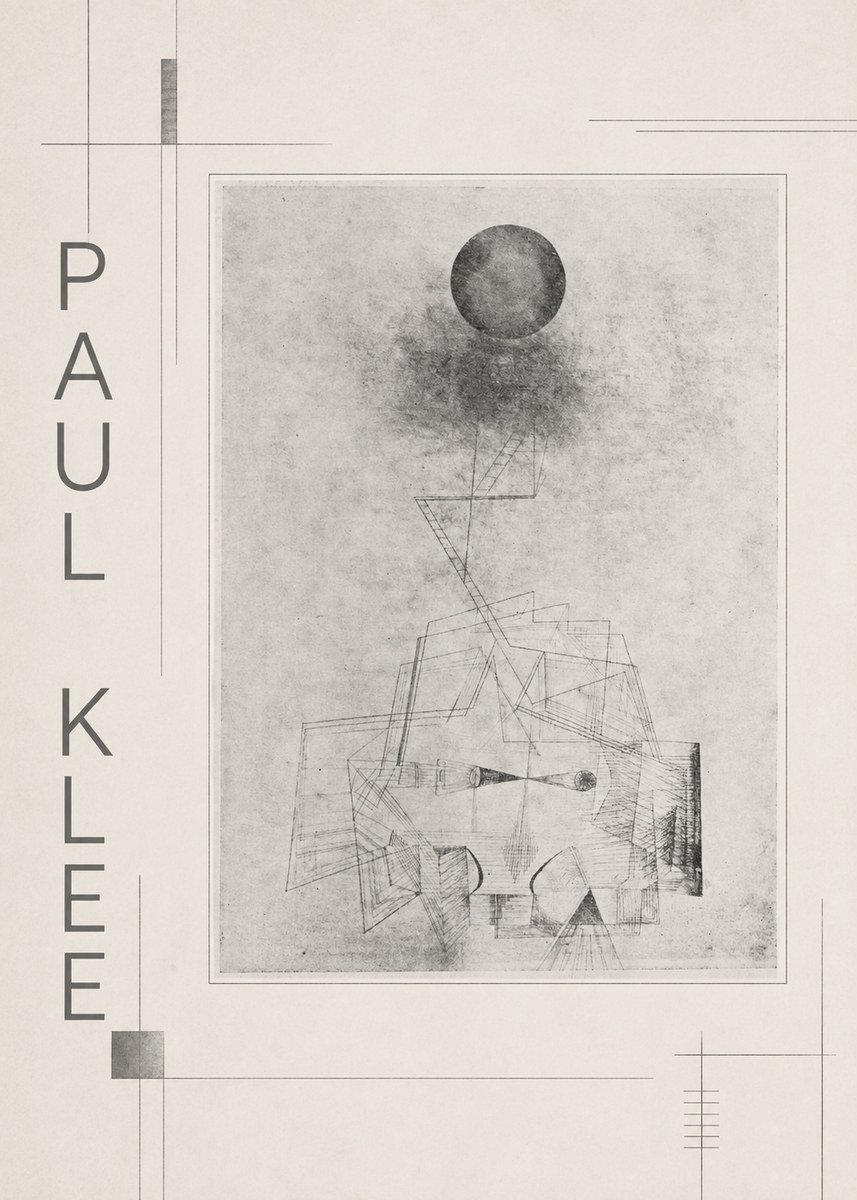 Paul Klee Abstract Study with Sphere and Ladder No4 - Affiche