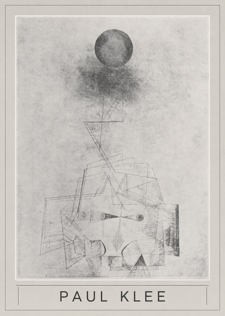Paul Klee Abstract Study with Sphere and Ladder No5 - Affiche
