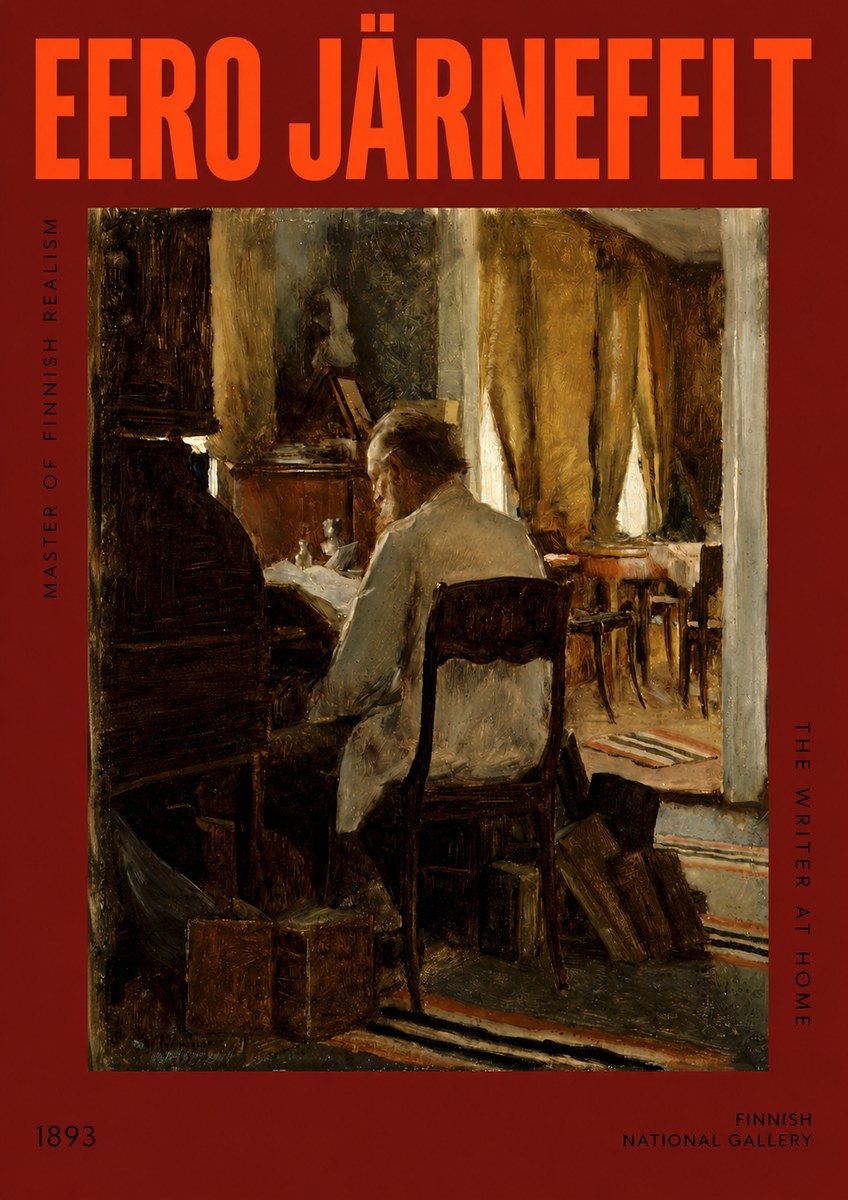 Eero Järnefelt The Writer at Home No2 - Affiche