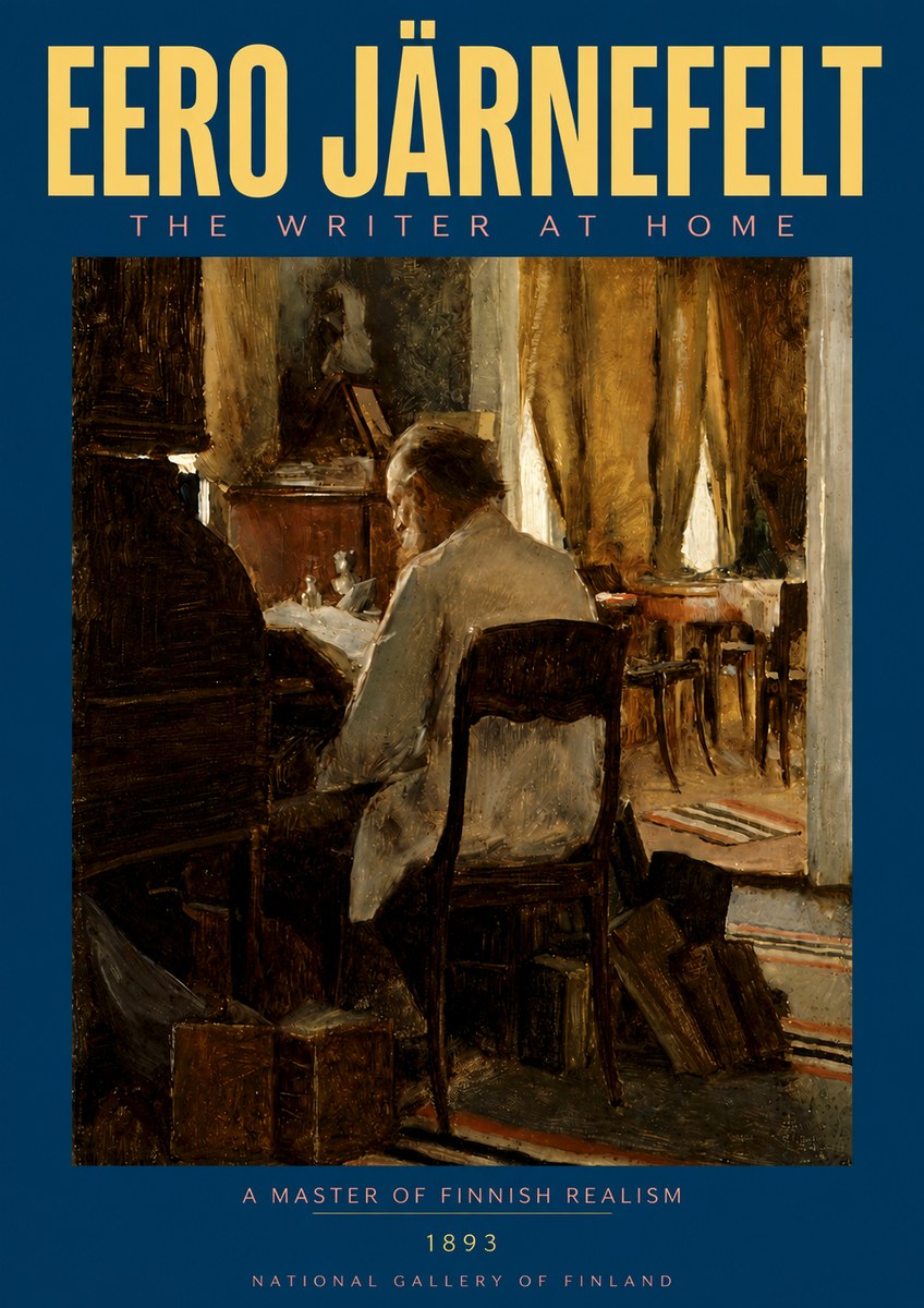 Eero Järnefelt The Writer at Home No3 - Affiche