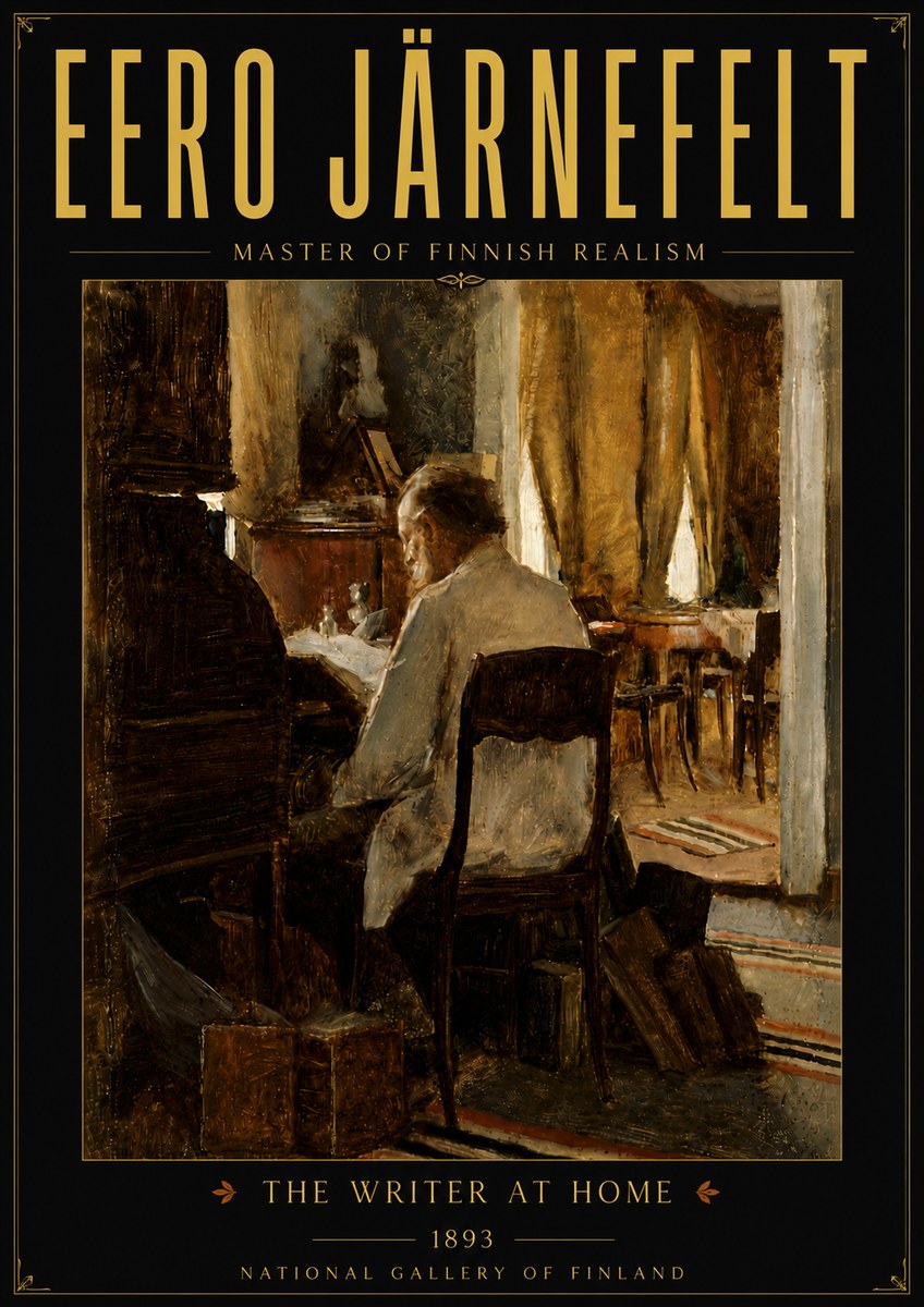 Eero Järnefelt The Writer at Home No6 - Affiche