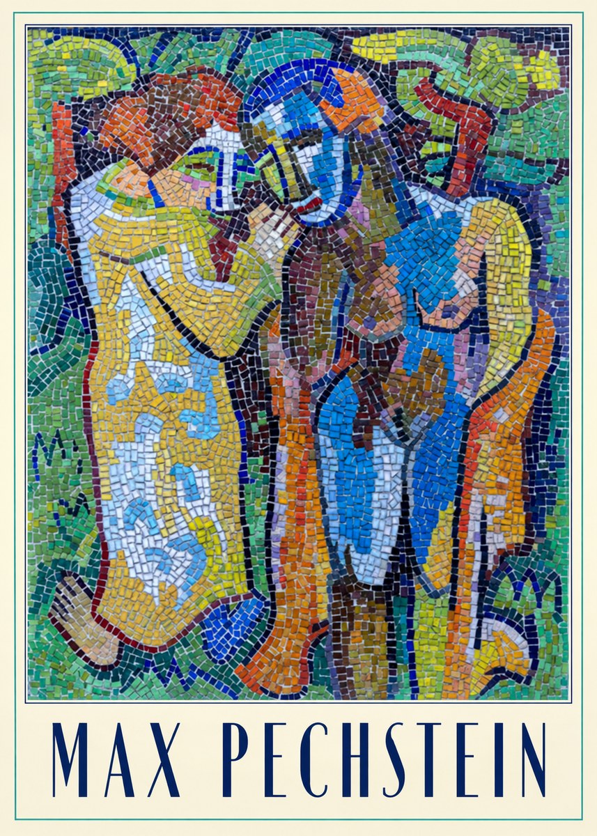 Max Pechstein Couple in Mosaic No2 - Affiche