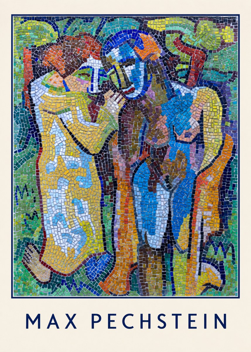 Max Pechstein Couple in Mosaic No4 - Affiche