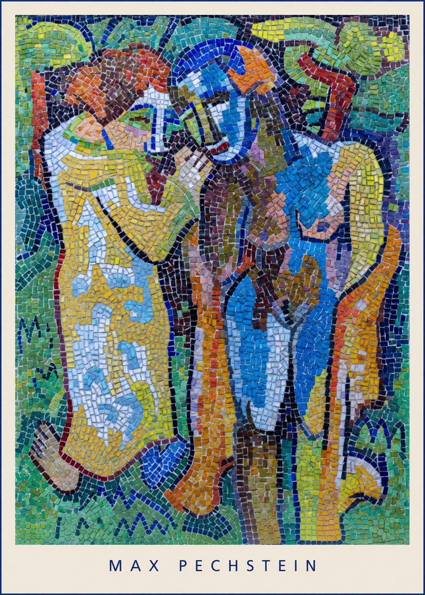 Max Pechstein Couple in Mosaic No5 - Affiche