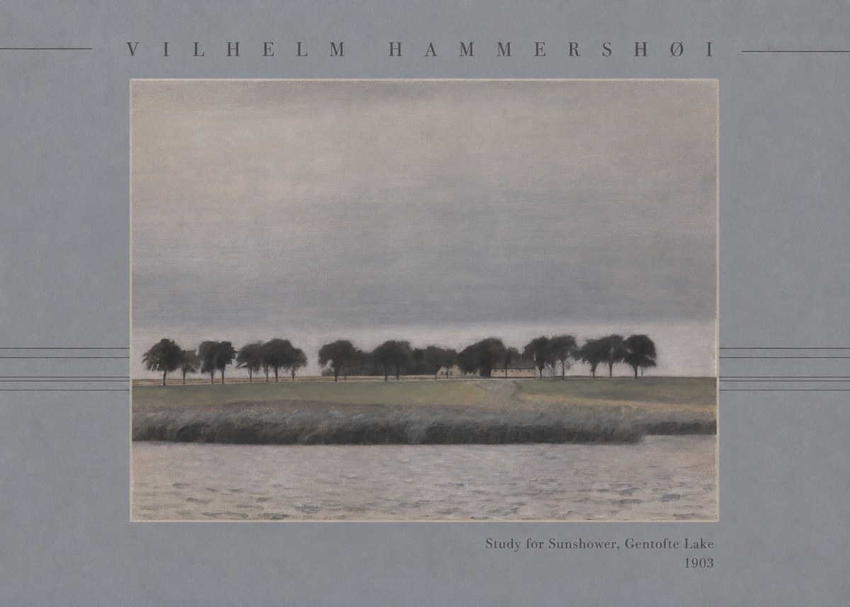 Vilhelm Hammershøi Study for Sunshower, Gentofte Lake No3 - Affiche