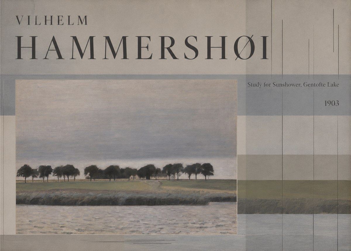 Vilhelm Hammershøi Study for Sunshower, Gentofte Lake No5 - Affiche
