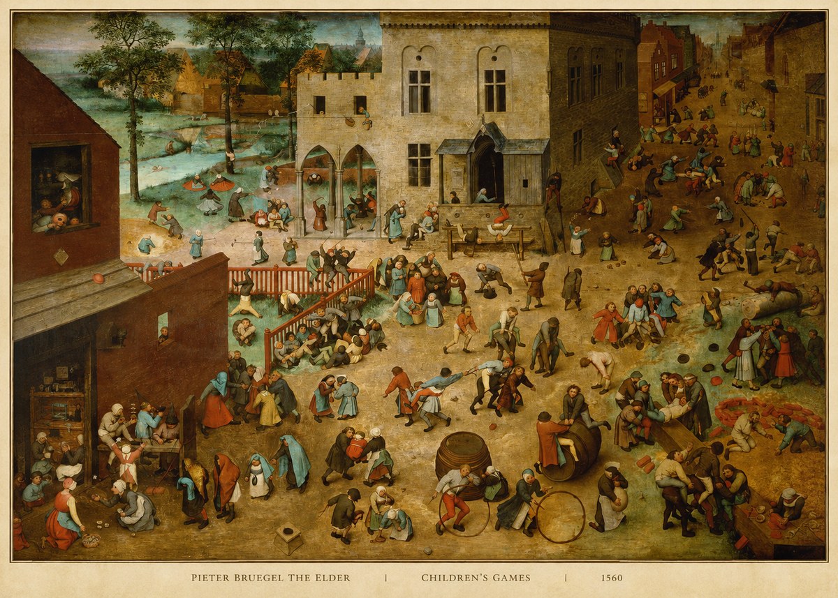 Pieter Bruegel Children's Games II No5 - Affiche