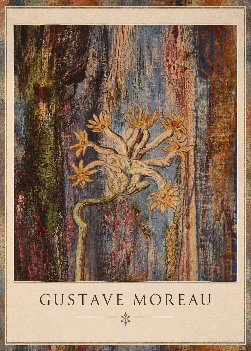 Gustave Moreau Fleur Mystérieuse No1 - Affiche