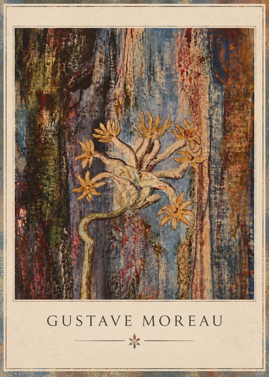 Gustave Moreau Fleur Mystérieuse No3 - Affiche