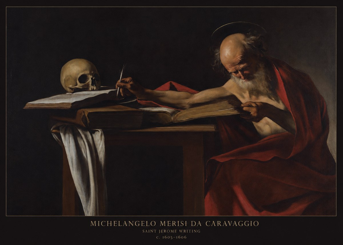 Michelangelo Merisi da Caravaggio Saint Jerome Writing I No6 - Affiche