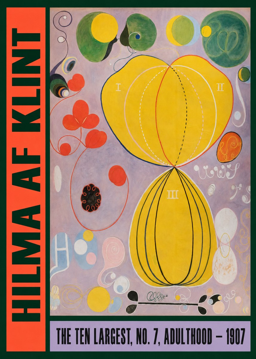 Hilma af Klint The Ten Largest, No. 7, Adulthood No2 - Affiche