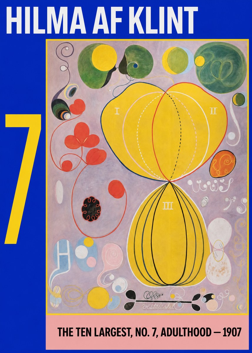 Hilma af Klint The Ten Largest, No. 7, Adulthood No3 - Affiche