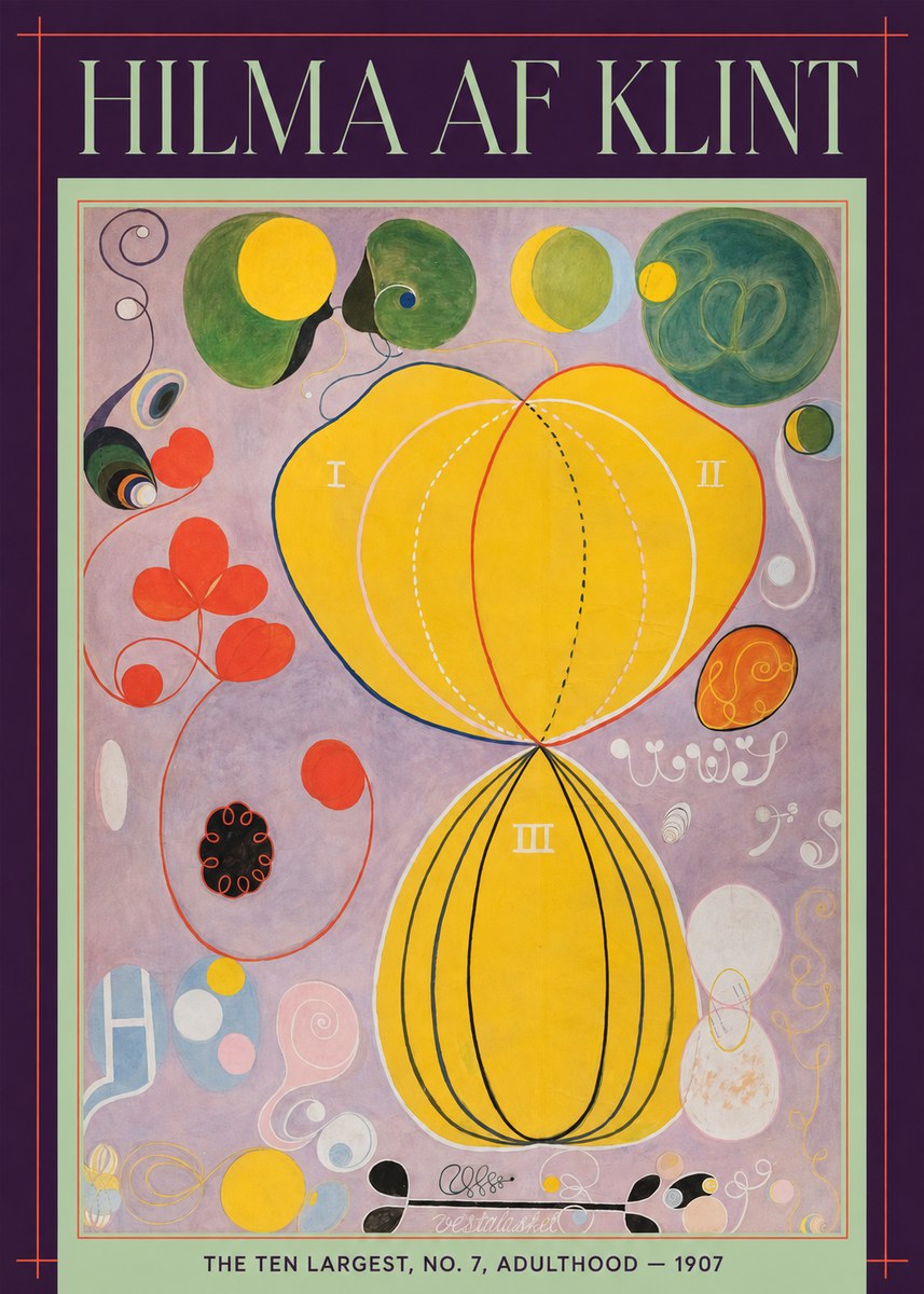 Hilma af Klint The Ten Largest, No. 7, Adulthood No6 - Affiche
