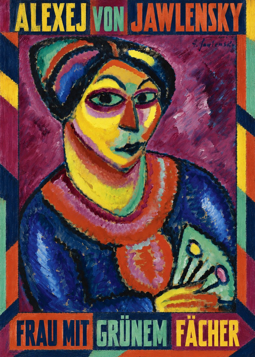 Alexej von Jawlensky Frau Mit Grünem Fächer No1 - Affiche