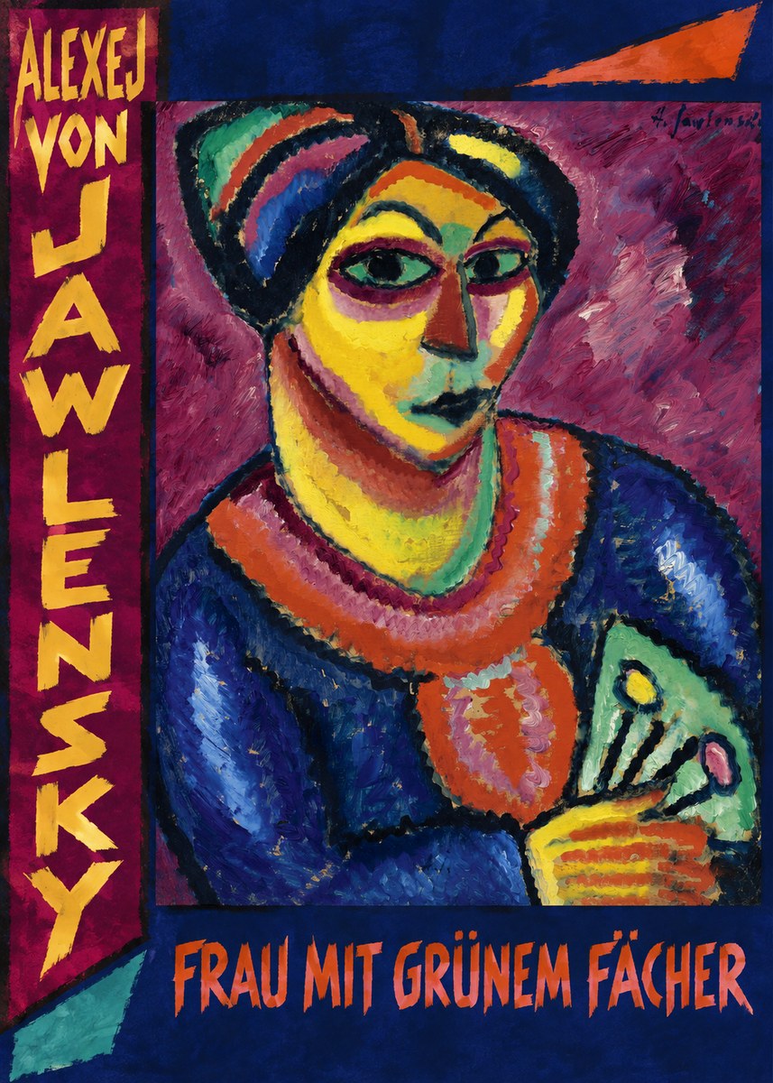 Alexej von Jawlensky Frau Mit Grünem Fächer No3 - Affiche