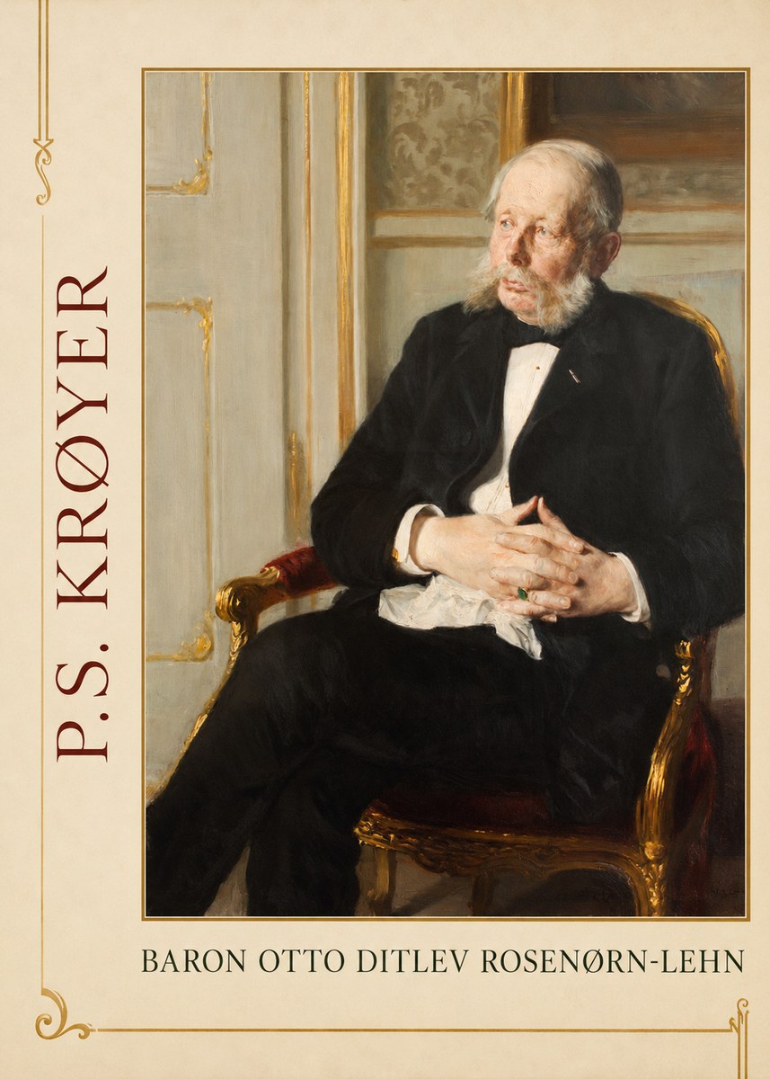 P.S. Krøyer Baron Otto Ditlev Rosenørn-lehn No1 - Affiche