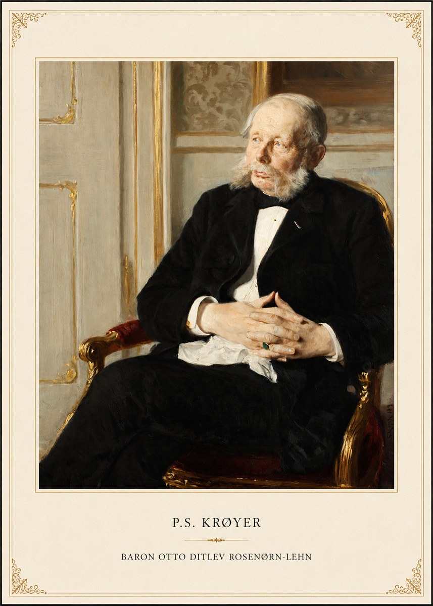 P.S. Krøyer Baron Otto Ditlev Rosenørn-lehn No4 - Affiche
