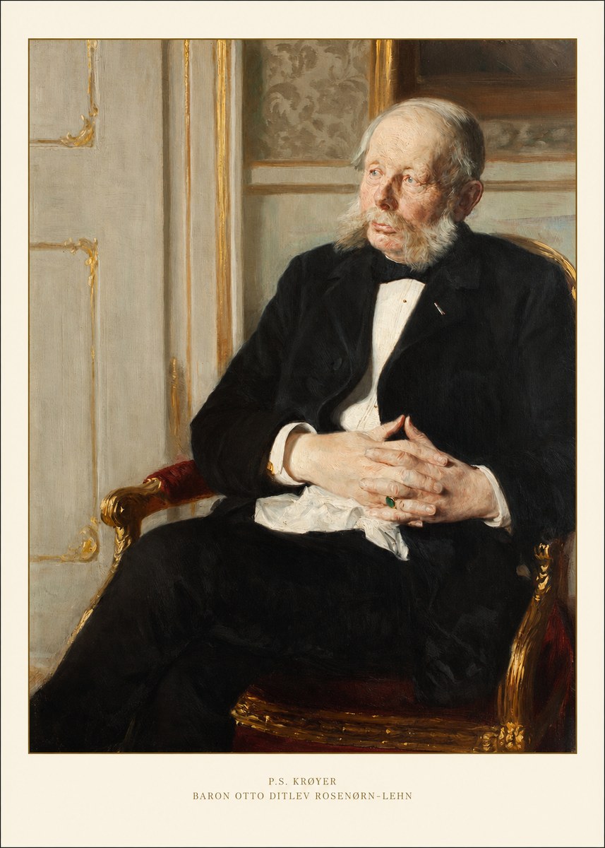 P.S. Krøyer Baron Otto Ditlev Rosenørn-lehn No6 - Affiche