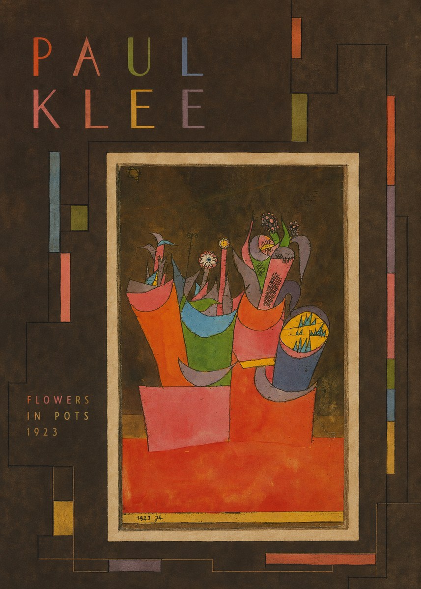 Paul Klee Flowers in Pots No3 - Affiche