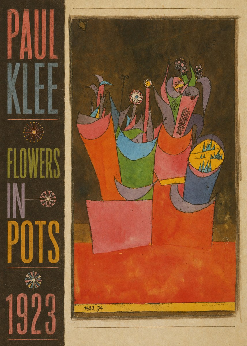 Paul Klee Flowers in Pots No5 - Affiche