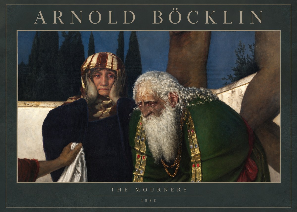 Arnold Böcklin Lamentation over the Dead Christ No5 - Affiche