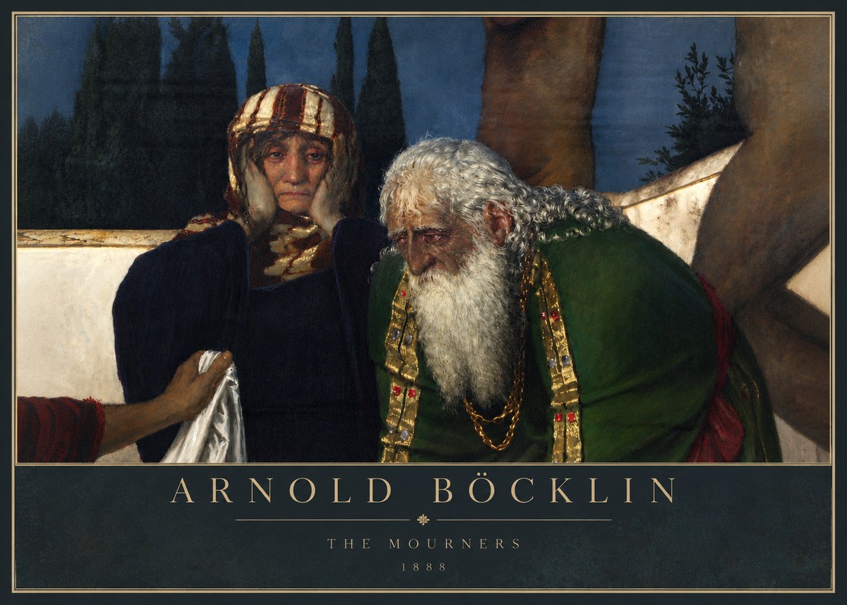 Arnold Böcklin Lamentation over the Dead Christ No6 - Affiche